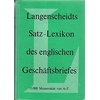 Burfeindt-Moral, Hildegard  und Zacher, Hans H.: Langenscheidts Satz-Lexikon des englischen G ...